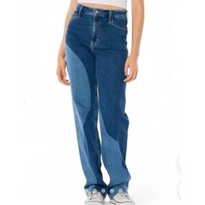 Retro Ultra High Rise Dad Jeans Blue Wave 7R Y2K EUC